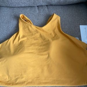 Athleta D – DD conscious crop bra top gold size 2X NWT